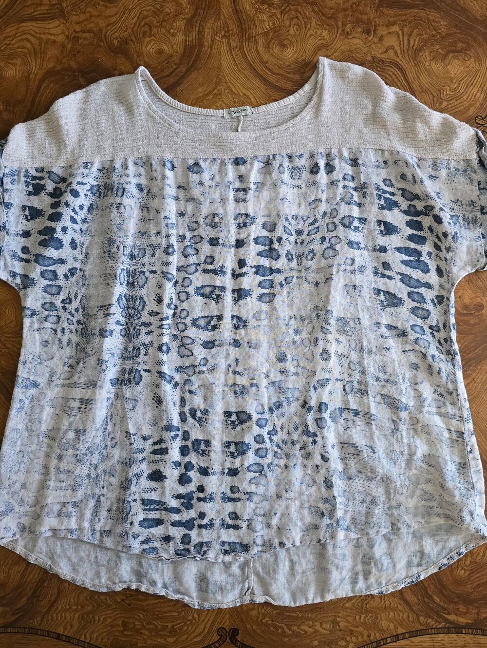 Lungo L'Arno Made in Italy Linen Crochet Top Womens Size 2X